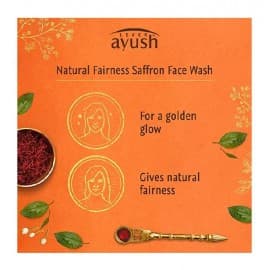 Lever ayush natural fairness saffron face wash