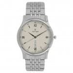 Titan silver dial silver stainless steel strap watch