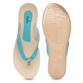 Paragon women's torquoise solea flip-flops