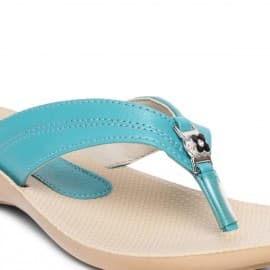 Paragon women's torquoise solea flip-flops