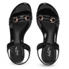 Paragon women's solea plus black casual sandal