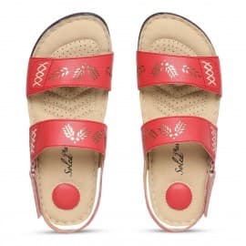 Paragon women's solea plus red casual sandal