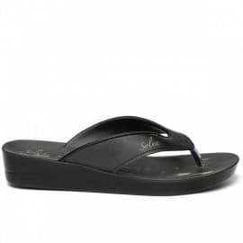 Paragon women's Black solea flip-flops