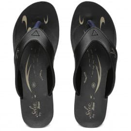 Paragon women's Black solea flip-flops