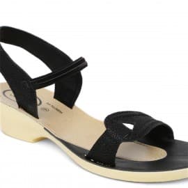 Paragon women's Black solea sandals