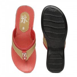 Paragon women's red solea flip-flops