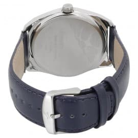 Fastrack varsity white dial leather strap watch