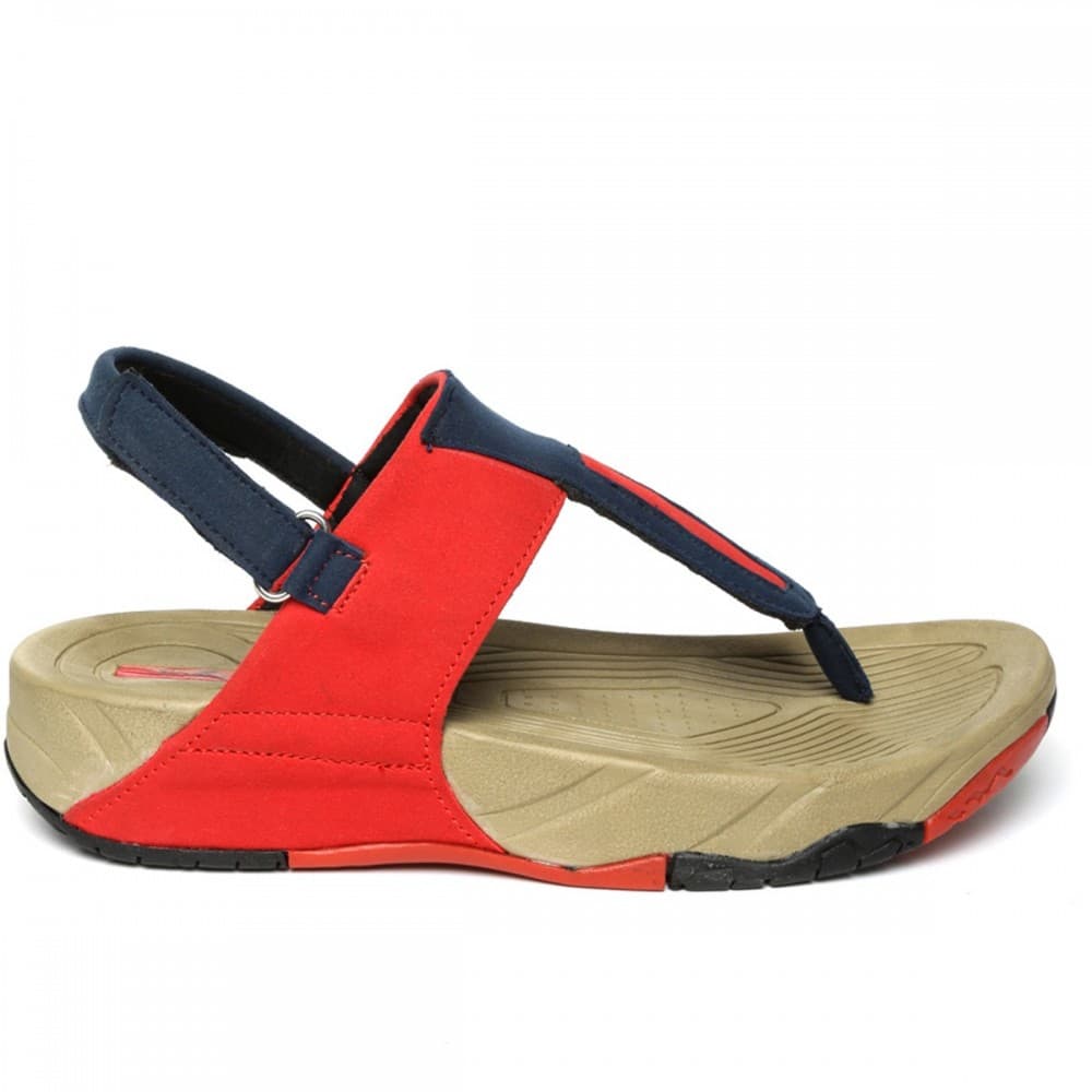 Paragon women's red and navy blue solea plus sandals