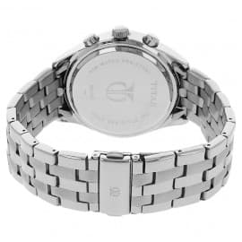Titan octane silver dial stainless steel strap watch