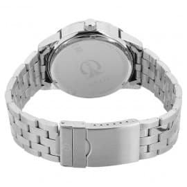Titan white dial silver stainless steel strap watch