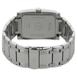 Titan silver dial silver metal strap watch