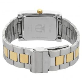 Titan champagne dial metal strap watch