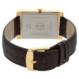 Titan champagne dial brown leather strap watch