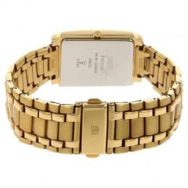 Titan silver dial golden stainless steel strap watch