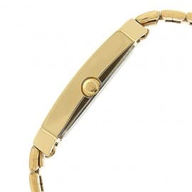 Titan silver dial golden metal strap watch