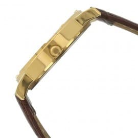 Titan beige dial brown leather strap watch