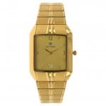 Titan golden Dial golden metal strap watch