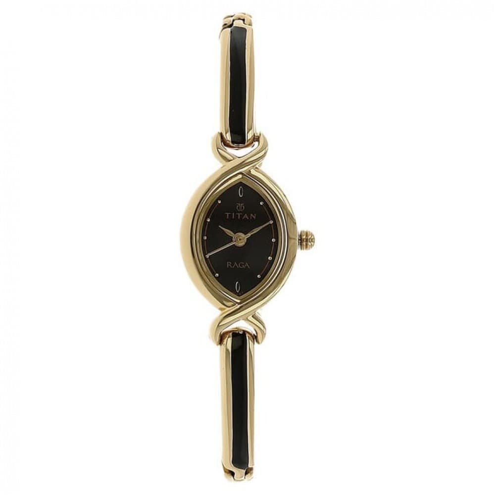 Titan Raga black dial metal strap watch