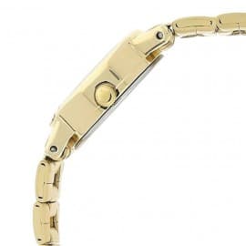 Titan brown dial golden stainless steel strap watch