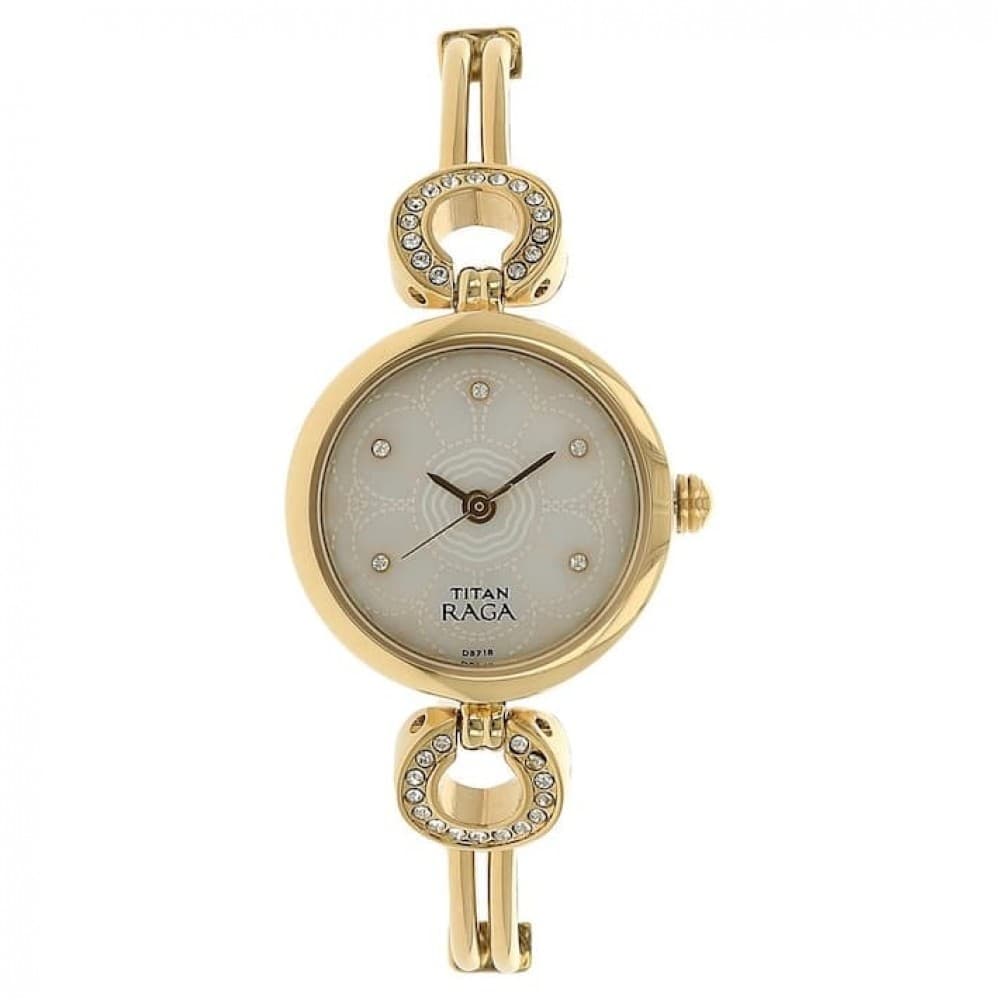 Titan Raga silver dial metal strap watch