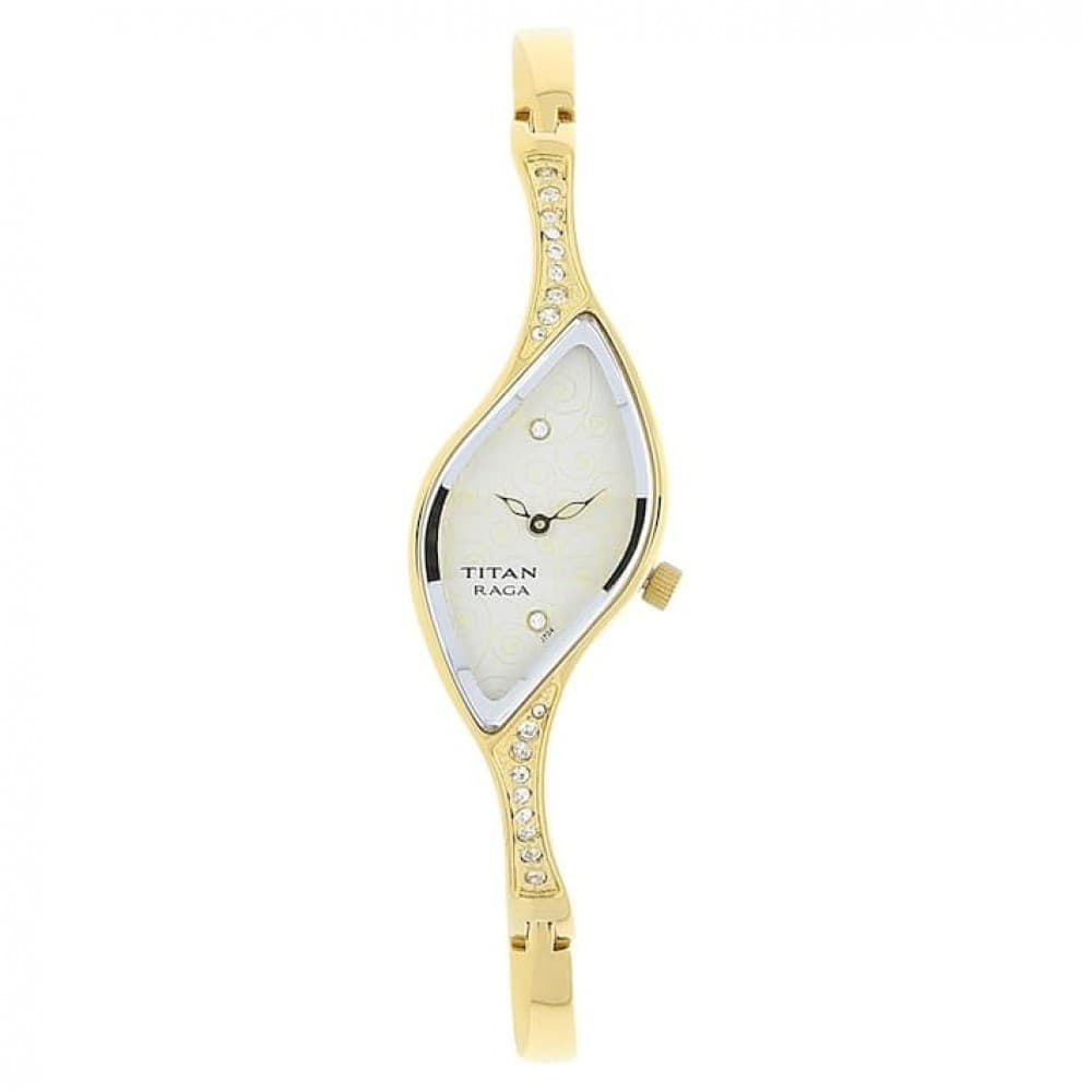 Titan Raga white dial metal strap watch