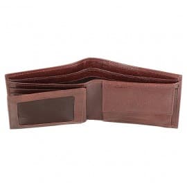 Titan maroon leather bifold wallet, TW211LM1BY