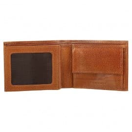 Titan Tan leather bifold wallet, TW211LM1TN