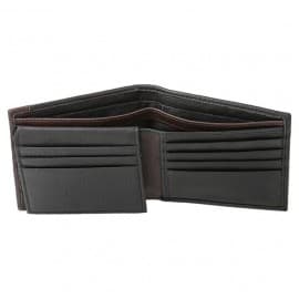 Titan black leather bifold wallet, TW20BLM1BK