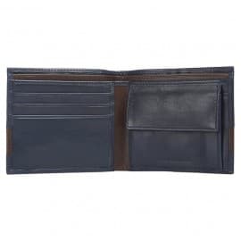 Titan blue leather bifold wallet, TW187LM1BU