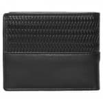 Titan black leather bifold wallet, TW214LM1BK