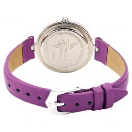 Titan Raga dial purple leather strap watch
