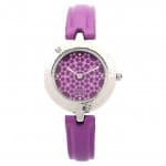 Titan Raga dial purple leather strap watch