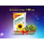 freedom refined sunflower oil,Rs80