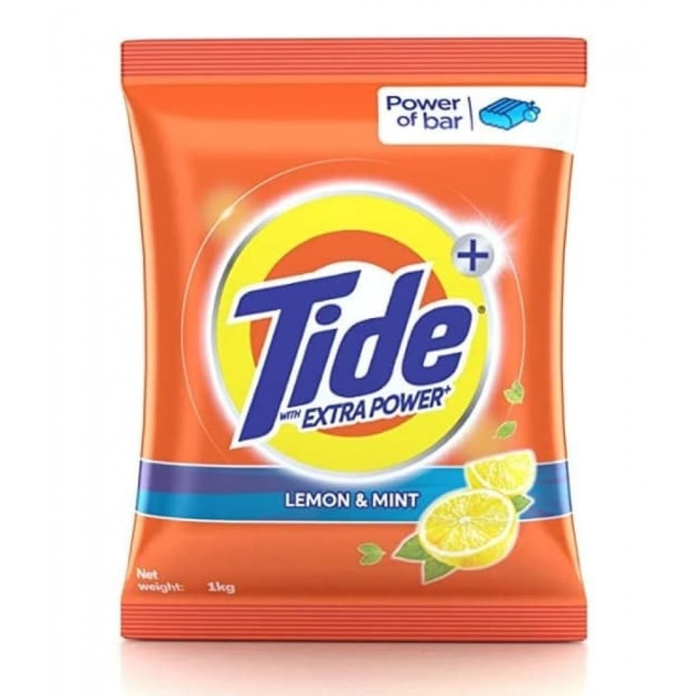 Tide extra power lemon and mint detergent powder
