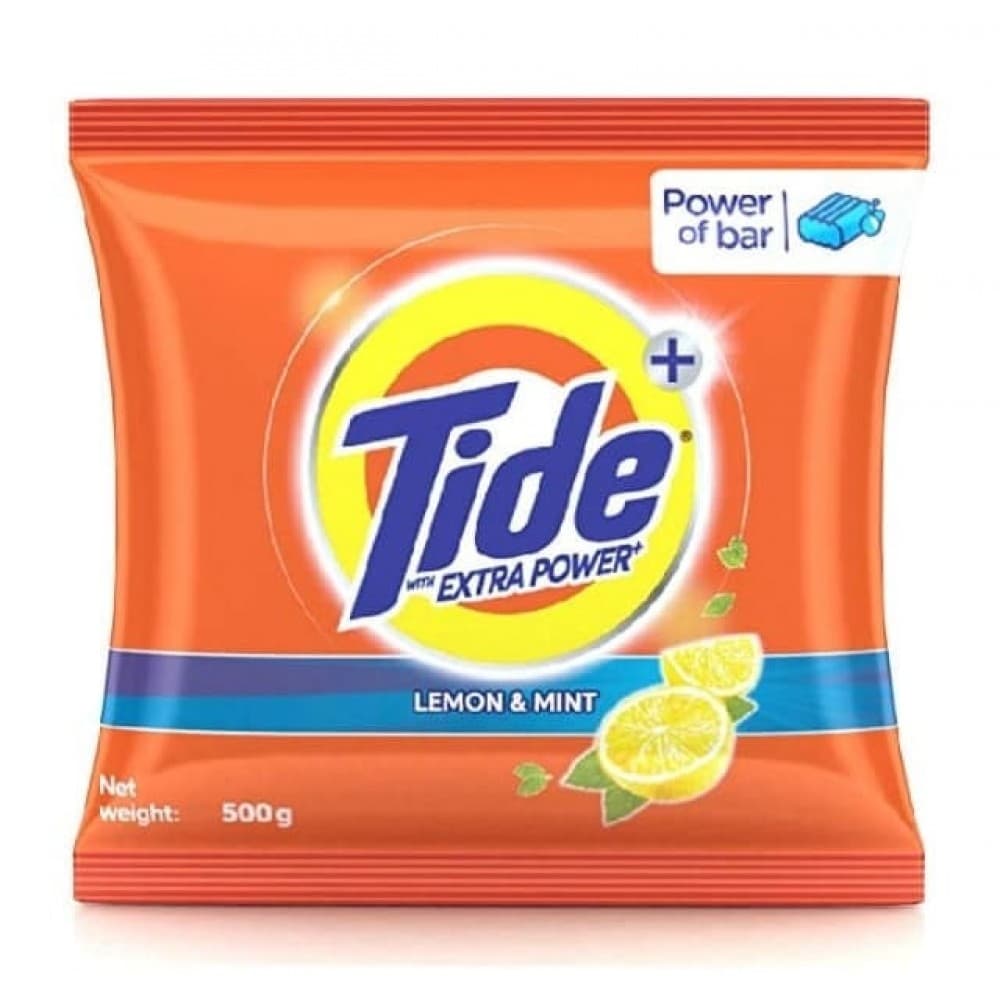 Tide extra power lemon and mint detergent powder
